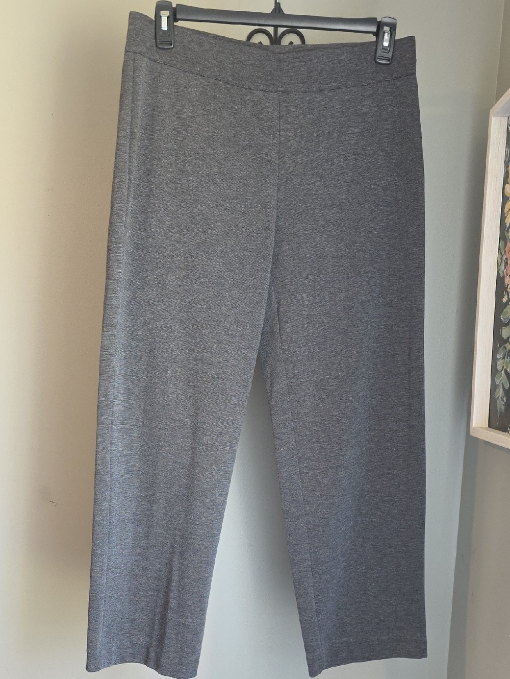 Studio Works Petite Gray Wide-Leg Knit Pants Size Large Petite